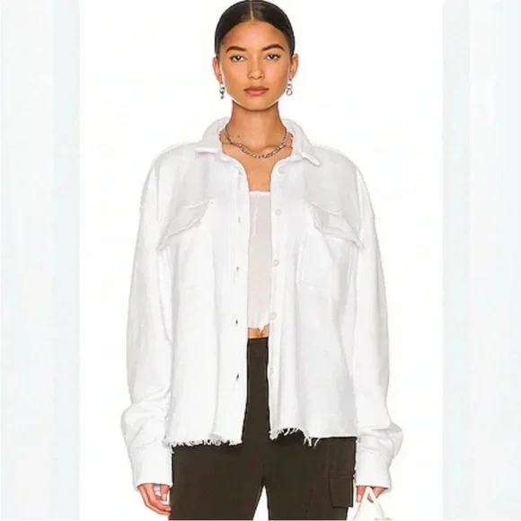 Cotton Citizen Brooklyn Button-Down Shirt Jacket - Size Small Oversized - Picture 1 of 13